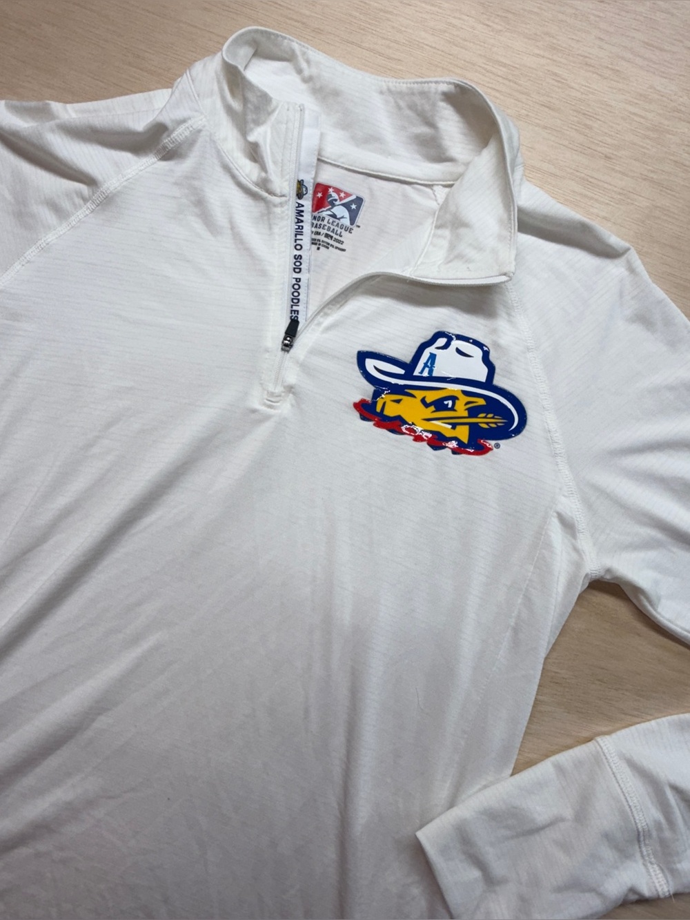 ## Amarillo Sod Poodles New Era 1/4 Zip Pullover Shirt (Men's Size M)